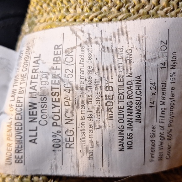 NWT Tommy Bahama Patio Decorative Pillows Palm Leaves Light Brown & Green 14×24 - Picture 10 of 13